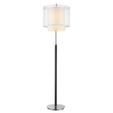 Load image into Gallery viewer, 62&quot; Chrome Traditional Shaped Floor Lamp With White Drum Shade
