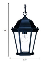 Load image into Gallery viewer, Matte Black Domed Glass Lantern Hanging Light