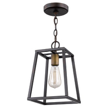 Load image into Gallery viewer, Antique Bronze Metal Tapered Hanging Light