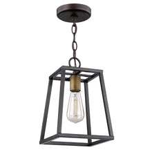 Load image into Gallery viewer, Antique Bronze Metal Tapered Hanging Light