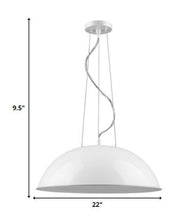 Load image into Gallery viewer, Layla 1-Light White Bowl Pendant
