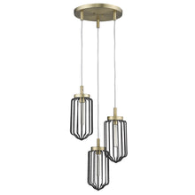 Load image into Gallery viewer, Reece 3-Light Aged Brass Chandelier
