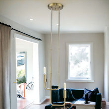 Load image into Gallery viewer, Perret 2-Light Aged Brass Pendant