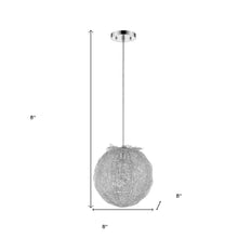 Load image into Gallery viewer, Contemporary Silver Globe Pendant Hanging Light