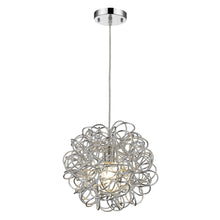 Load image into Gallery viewer, Mingle 1-Light Polished Chrome Pendant With Faceted Chrome Aluminum Wire Shade