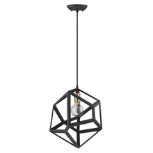 Load image into Gallery viewer, Hedron 1-Light Matte Black Pendant