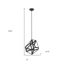 Load image into Gallery viewer, Hedron 1-Light Matte Black Pendant