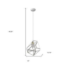 Load image into Gallery viewer, Hedron 1-Light White Pendant