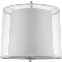 Load image into Gallery viewer, 31&quot; Silver Metal Table Lamp With White Empire Shade