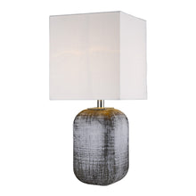 Load image into Gallery viewer, 25&quot; Gray Ceramic Table Lamp With White Square Shade