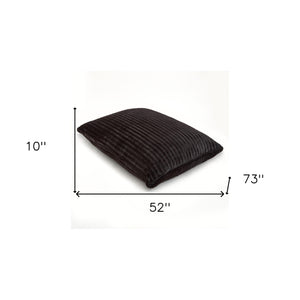 73" x 52" Black Faux Fur Sofa Sack Bean Bag Lounger
