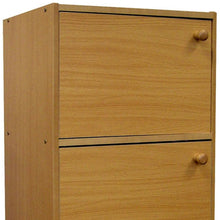 Load image into Gallery viewer, Standard Natural Triple Door Verticle Book Shelf