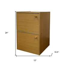Load image into Gallery viewer, Standard Natural Double Door Verticle Book Shelf