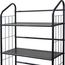 Load image into Gallery viewer, Black 3 Shelf Metal Standing Book Shelf