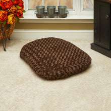 Load image into Gallery viewer, Brown 2&quot; x 3&quot; Lux Faux Fur Oval Pet Bed