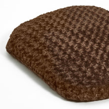Load image into Gallery viewer, Brown 3&quot; x 4&quot; Lux Faux Fur Oval Pet Bed