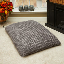 Load image into Gallery viewer, Gray 2&quot; x 3&quot; Lux Faux Fur Rectangle Pet Bed