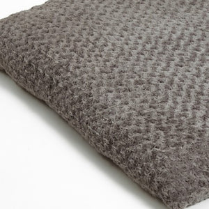 Gray 2" x 3" Lux Faux Fur Rectangle Pet Bed