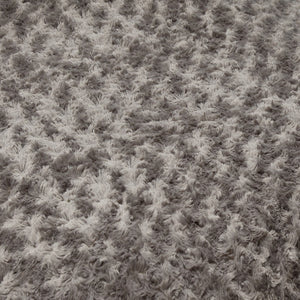 Gray 3" x 4" Lux Faux Fur Rectangle Pet Bed