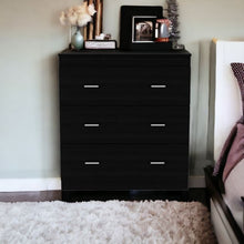 Load image into Gallery viewer, 31&quot; Black Three Drawer Dresser