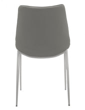 Load image into Gallery viewer, Set of Two Gray Faux Leather Modern Dining Chairs