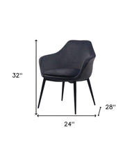 Load image into Gallery viewer, Gray Black Velvet Dining Chair