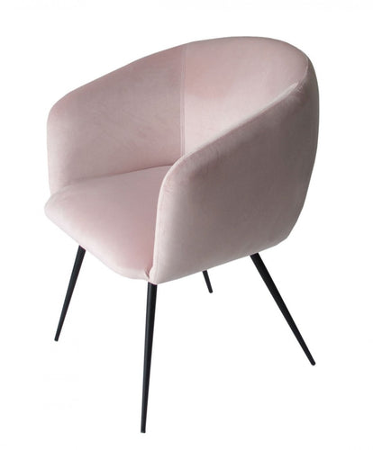 Pink Velvet Modern Dining Chair