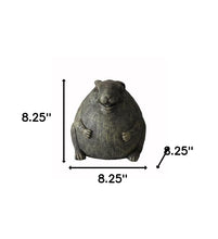Load image into Gallery viewer, 8&quot; Antiqued Gray Chubby Rabbit Garden Statue