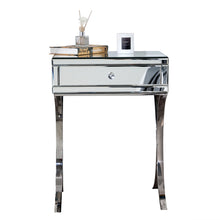 Load image into Gallery viewer, Mirrored Silver Finish Nightstand Drawer