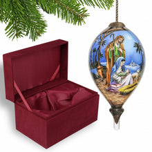 Load image into Gallery viewer, Holy Family Christmas Hand Painted Mouth Blown Glass Ornament