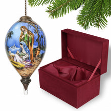 Load image into Gallery viewer, Holy Family Christmas Hand Painted Mouth Blown Glass Ornament