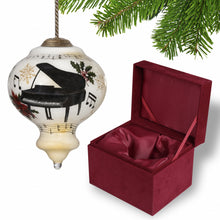 Load image into Gallery viewer, Grand Christmas Piano Hand Painted Mouth Blown Glass Ornament