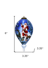 Load image into Gallery viewer, Starry Heaven and Santa Hand Painted Mouth Blown Glass Ornament