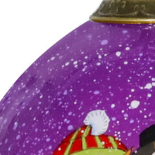 Load image into Gallery viewer, Amore Snowmen Hand Painted Mouth Blown Glass Ornament