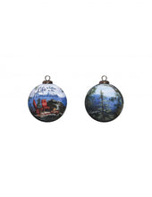 Load image into Gallery viewer, Scenic Life is Better in the Mountains Hand Painted Mouth Blown Glass Ornament