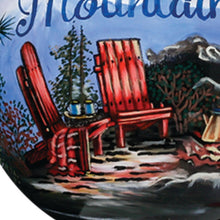 Load image into Gallery viewer, Scenic Life is Better in the Mountains Hand Painted Mouth Blown Glass Ornament