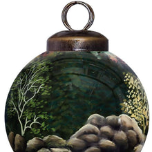 Load image into Gallery viewer, Scenic Life is Better at the Cabin Hand Painted Mouth Blown Glass Ornament