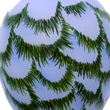 Load image into Gallery viewer, Perched Winter Cardinal Hand Painted Mouth Blown Glass Ornament