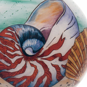 Sea Shell Hand Painted Mouth Blown Glass Ornament