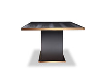 Load image into Gallery viewer, 30&quot; Black Crocodile And Rosegold Dining Table