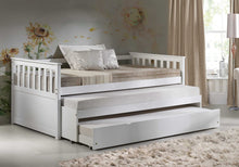 Load image into Gallery viewer, White Wood Casters Daybed - Trundle