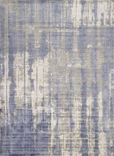 Load image into Gallery viewer, 5&#39;X7&#39; Grey Blue Hand Loomed Abstract Brushstroke Indoor Area Rug