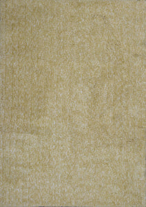 8' Round  Polyester Yellow Heather Area Rug