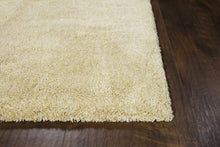 Load image into Gallery viewer, 8&#39; Round  Polyester Yellow Heather Area Rug