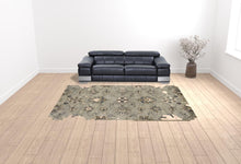 Load image into Gallery viewer, 7&#39; Grey Hand Tufted Wool Traditional Floral Indoor Area Rug