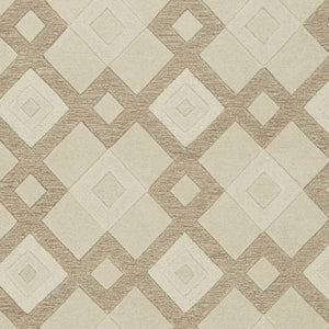 8' X 11' Ivory Wool Geometric Hand Tufted Area Rug