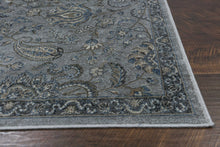 Load image into Gallery viewer, 8&#39;X11&#39; Silver Blue Machine Woven Traditional Floral Indoor Area Rug