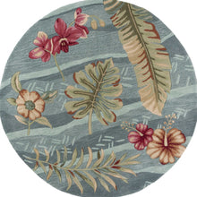 Load image into Gallery viewer, 2&#39; X 7&#39; Seafoam Tropical Leaves Runner Rug