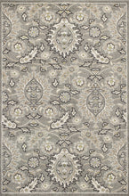 Load image into Gallery viewer, 7&#39; X 9&#39; Grey Floral Vine Uv Treated Indoor Area Rug