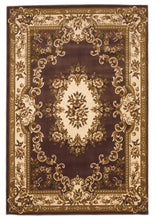 Load image into Gallery viewer, 8&#39;X11&#39; Plum Ivory Machine Woven Hand Carved Floral Medallion Indoor Area Rug
